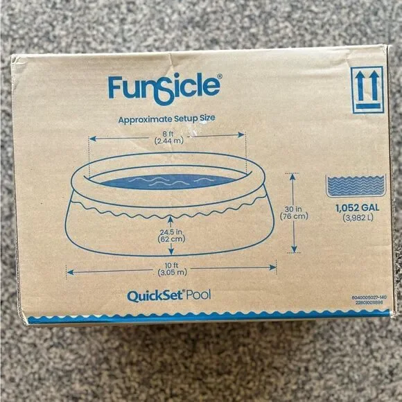 10 X 30 Blue Quickset Inflatable Ring Above-Ground Pool with Pump. - Picture 4 of 12